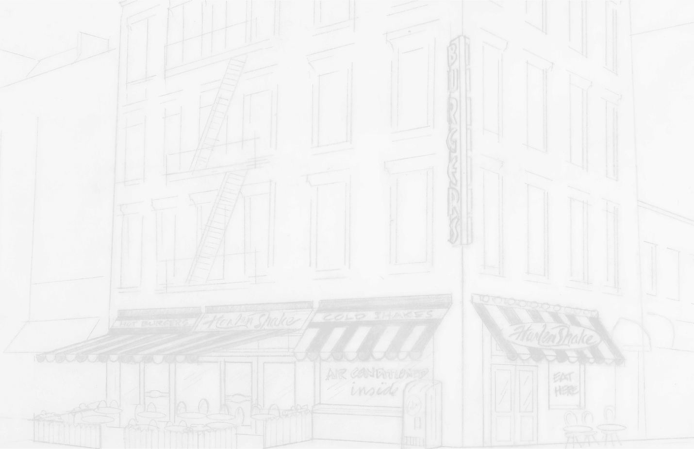 blueprint of Harlem Shake store