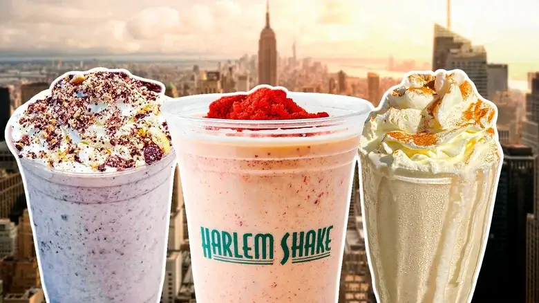 Milkshakes against NYC backdrop